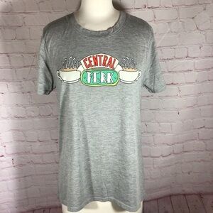 FRIENDS Central Perk Gray Short Sleeve Tee - Size Large